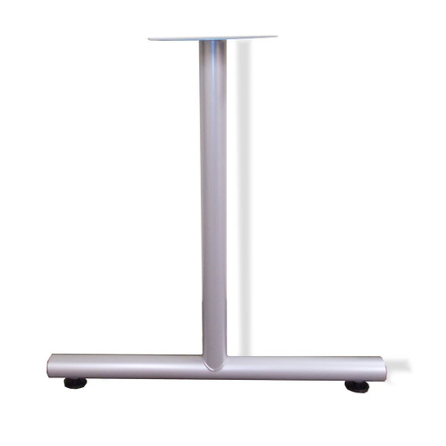 Table Leg T Type with Glides 30" D Silver