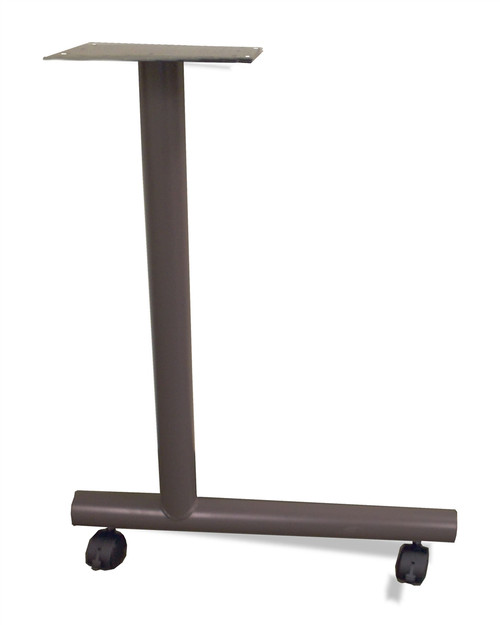 Table Leg C Type with Caster 24" D Medium Tone