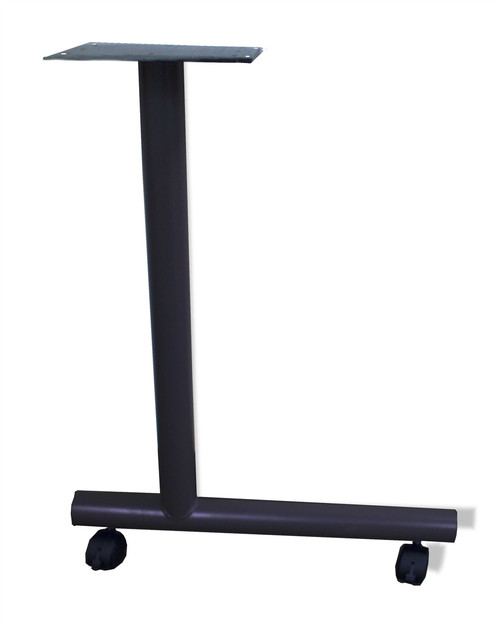 Table Leg C Type with Caster 24" D Black Umber
