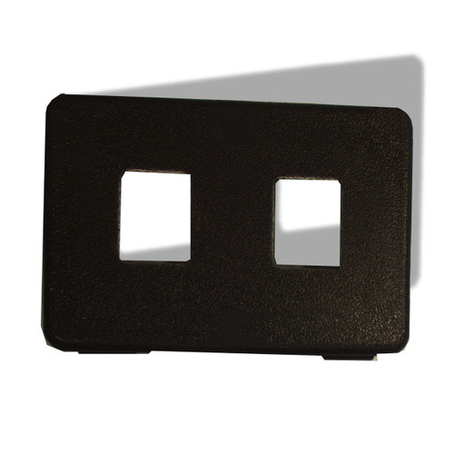 Raceway Outlet Cover, Black Umber with data openings
