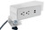 DUPLICATED-Desktop Power Module 2 Duplex 2 USB Edge Clamp White