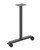 Table Leg T Bevel Base with Casters 24 D Black Umber
