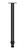 Table Leg T Bevel Base with Casters 24 D Black Umber