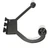 Coat Hook, AO Panel slot mount, 1" on center, Black