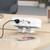 Desktop Power Module 2 Duplex 1 USB A 1 USB C Edge Clamp White