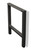Table Leg H 24 with Glides Rectangular Tube Black Umber