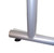 Table Leg C Type with Glides 24" D Silver