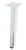 Table Leg Single Rectagular 2 x 1 3/16 White with glide