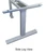 Powered Table Base Three Stage 3 Motor 90 degree Silver