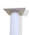 Table Leg Single Peninsula 4" White