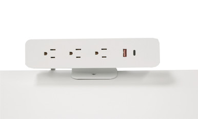 Triplex Usb Socket Desk top Triplext power outlet module. White Finish. Triplex 15 amp and ...