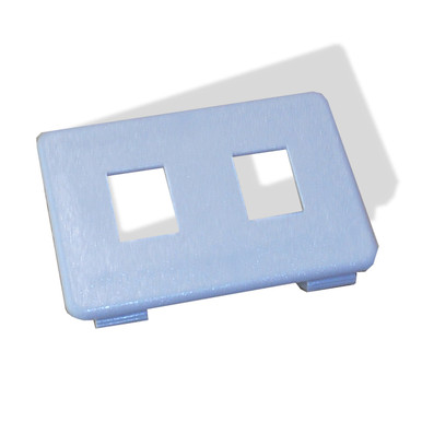 Raceway outlet cover for AO2 and Ethospace panels with data port openings
