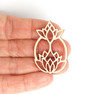 Peaceful Lotus Flower Designed Bamboo Embellishments