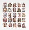 Romantic Floral Decorative Windows & Doors set of PET Stickers - pack 50