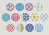 Bright Beautiful Japanese Patterned Washi Stickers Roll - Pastel colours - Bande