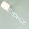 BGM Clear Tape - White Daisy Flower - 20mm roll on green background
