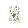 Black Cat Tea Party Irodo fabric transfer sticker sheet — iron-free fabric stickers by Paper Pen Sanpo
