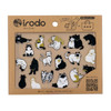 Black and white cats Irodo fabric transfer sticker sheet — iron-free fabric stickers by Paper Pen Sanpo