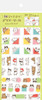 Sticker sheet from the Watashibiyori series, featuring illustrated animals like dogs, pandas, and bears peeking out from corner triangles