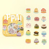 Full sheet of IPPAI washi flake stickers showing individual die-cut whole cake designs