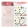 Music sheet stickers featuring musical instrument badge-style seals