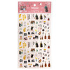 Music sheet stickers featuring musical instrument badge-style seals