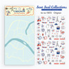 Chignon sheet stickers featuring cats in a Parisian travel theme, by Seal-do Printing