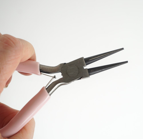Jewellery Pliers - round nose plier, close-up in hand