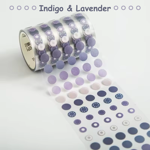 Small dot sticker roll, dots washi tape, 3m roll