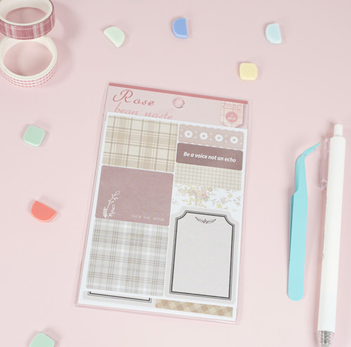 Planner Label Sticker Sheets -4 Sheets Rose Red Colour