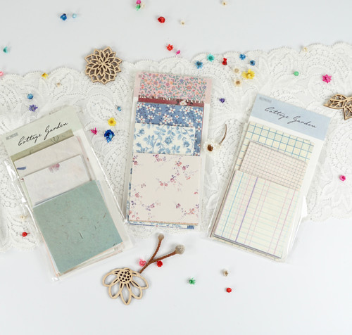 Delicate Paper in Floral Country Cottage Style - 60 pieces in pack