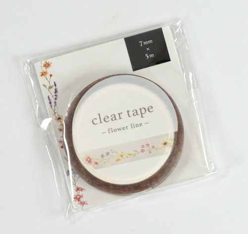 Mind Wave Clear Tape - Flower Line 7mm, packaged