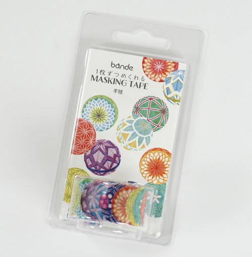 Temari Ball Washi Stickers Roll - Bright Fun Colours - Bande