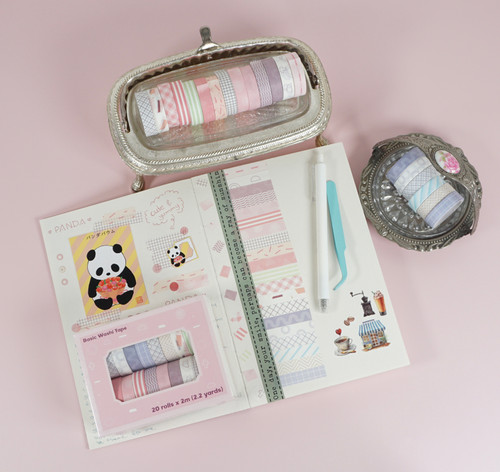 Washi Tape Basic Set Soft Rainbow: 20 Rolls