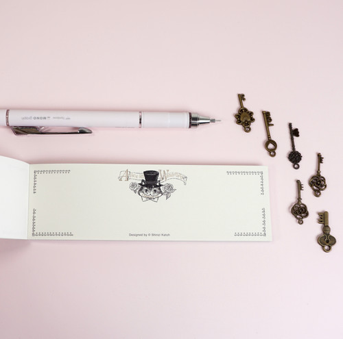 Alice DRINK ME Memo Pad - Line 100 sheets - gold foil