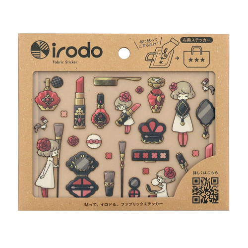 Floral make-up tools Irodo fabric transfer sticker sheet — iron-free fabric stickers by Paper Pen Sanpo