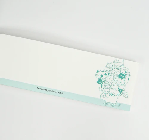 Cat Hill Memo Pad - Line 100 sheets - Green