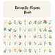 Romantic Theme Sticker Booklet, Butterfly, Universe, Flowers, Vintage - 50 stickers