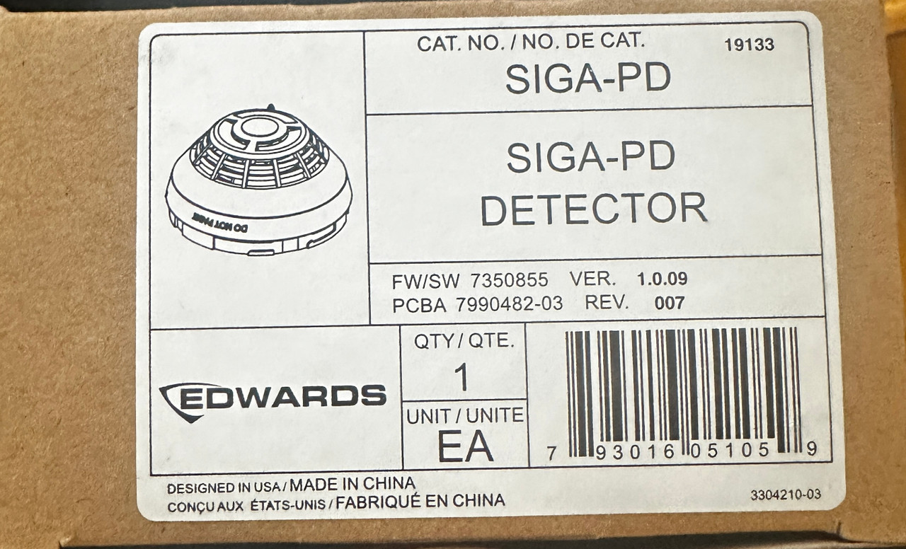 EDWARDS SIGA-PD SMOKE DETECTOR NEW IN BOX