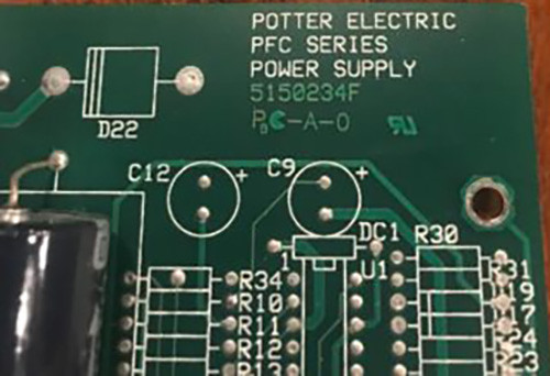 POTTER PFC-4410 FACP POWER SUPPLY BOARD