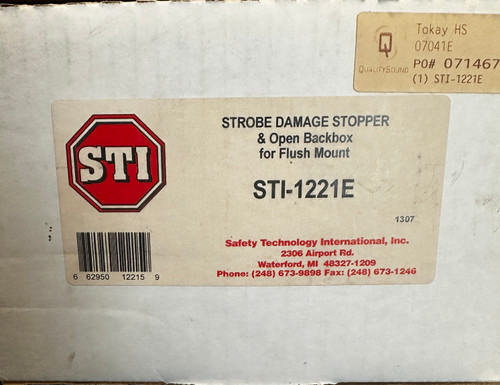 Safety Technology International STI-1221E Audible And Strobe Guard,Flush,4Ind