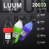 Discover long-lasting performance with the LUUM Bar 20K Puff Disposable Vape. Packed with 5% nicotine and up to 20,000 puffs, this sleek, high-capacity device offers bold flavor, smooth hits, and hassle-free vaping for days. Perfect for users who want power, portability, and premium taste in one.