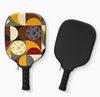Pickleball Paddle Cover – Mid-Century Modern Pickleball Design in Warm Retro Shades