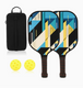 5PCS Abstract Pattern Printed Pickleball Ball and Paddle Set