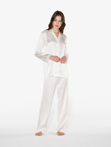 Pyjama in Weiß aus Seide_1