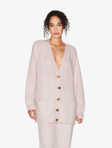 Cardigan aus Alpakawolle mit Beimischung in Puderrosa_1