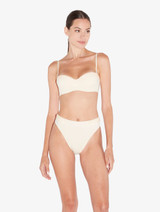 Bandeau-Bikinioberteil in Champagnerbeige mit Perlenstickerei_1