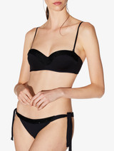 Bandeau-Bikinioberteil in Schwarz mit Perlenstickerei_4