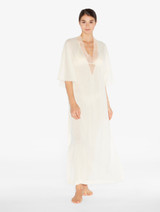 Kaftan in Champagnerbeige mit Perlenstickerei_3