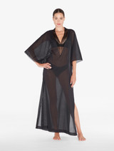 Kaftan in Schwarz mit Perlenstickerei_1